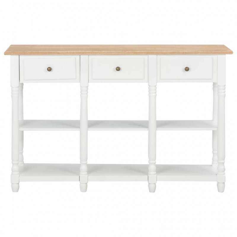 Stolik konsolowy, biały, 120x30x76 cm, MDF