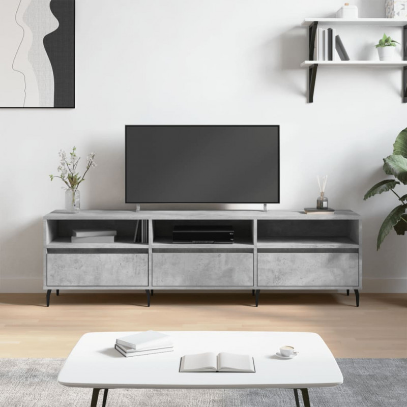 Szafka pod TV, szarość betonu, 150x30x44,5 cm