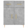 Witrynka, szarość betonu 69,5x34x180 cm materiał drewnopochodny