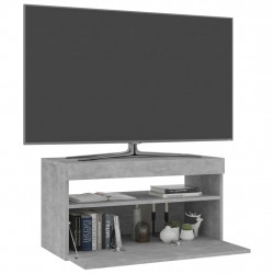 Szafka pod TV z oświetleniem LED, szarość betonu, 75x35x40 cm