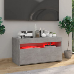 Szafka pod TV z oświetleniem LED, szarość betonu, 75x35x40 cm