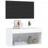 Szafka pod TV, z oświetleniem LED, biała, 60x30x30 cm