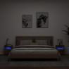 Ścienne szafki TV z LED, 2 szt., przydymiony dąb, 40x30x40 cm
