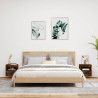 Ścienne szafki TV z LED, 2 szt., przydymiony dąb, 40x30x40 cm