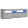 Szafka pod TV z LED, szary dąb sonoma, 120x35x40 cm