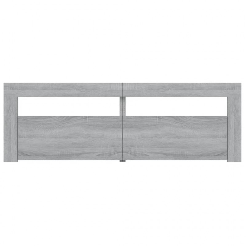 Szafka pod TV z LED, szary dąb sonoma, 120x35x40 cm