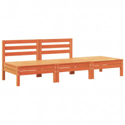 Ogrodowa sofa 3-osobowa, woskowy brąz, lite drewno sosnowe