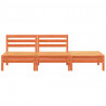 Ogrodowa sofa 3-osobowa, woskowy brąz, lite drewno sosnowe