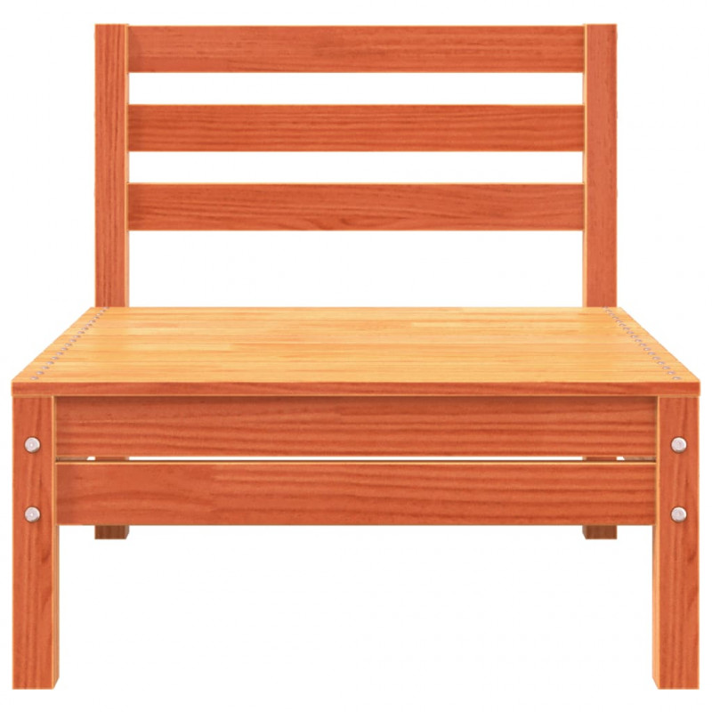 Ogrodowa sofa 3-osobowa, woskowy brąz, lite drewno sosnowe