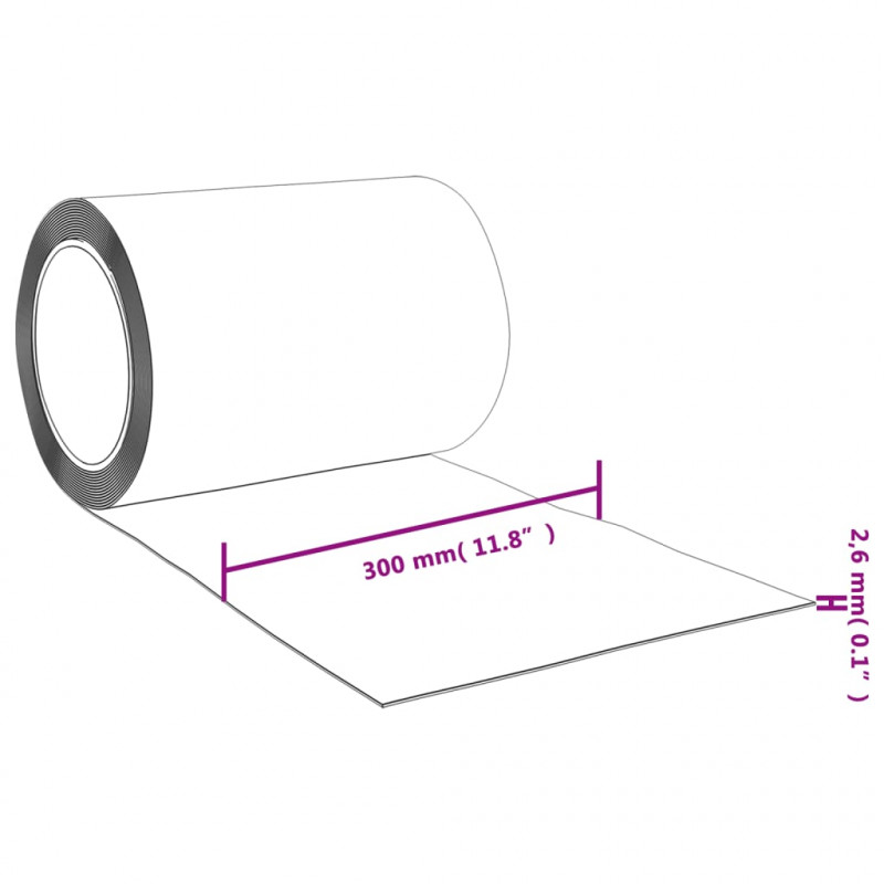 Kurtyna paskowa, przezroczysta, 300 mm x 2,6 mm, 10 m, PVC