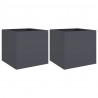 Donice, 2 szt., antracytowe, 42x40x39 cm, stal