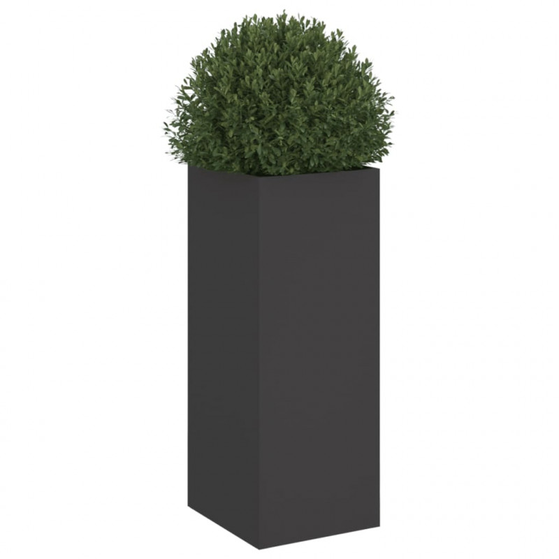 Donica, czarna, 32x29x75 cm, stal