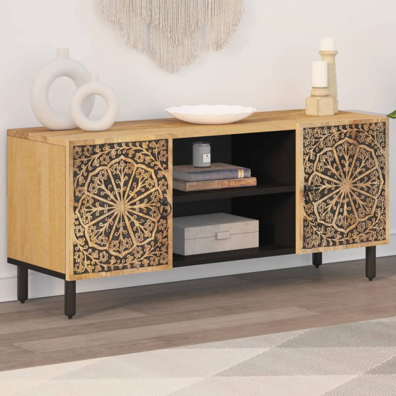 Szafka pod telewizor, 105x33x46 cm, lite drewno mango