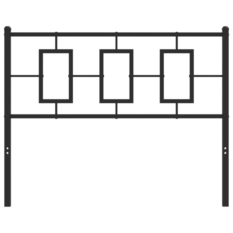 Metalowe wezgłowie, czarne, 107 cm
