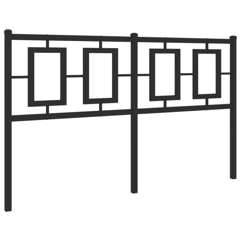 Metalowe wezgłowie, czarne, 135 cm