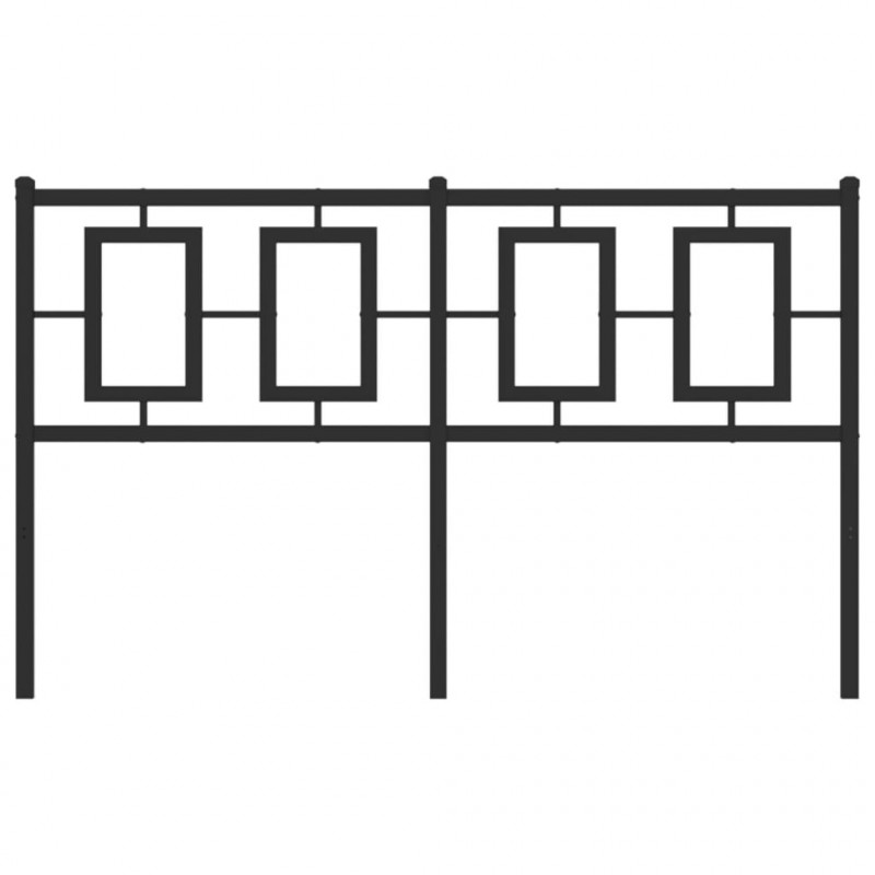Metalowe wezgłowie, czarne, 135 cm