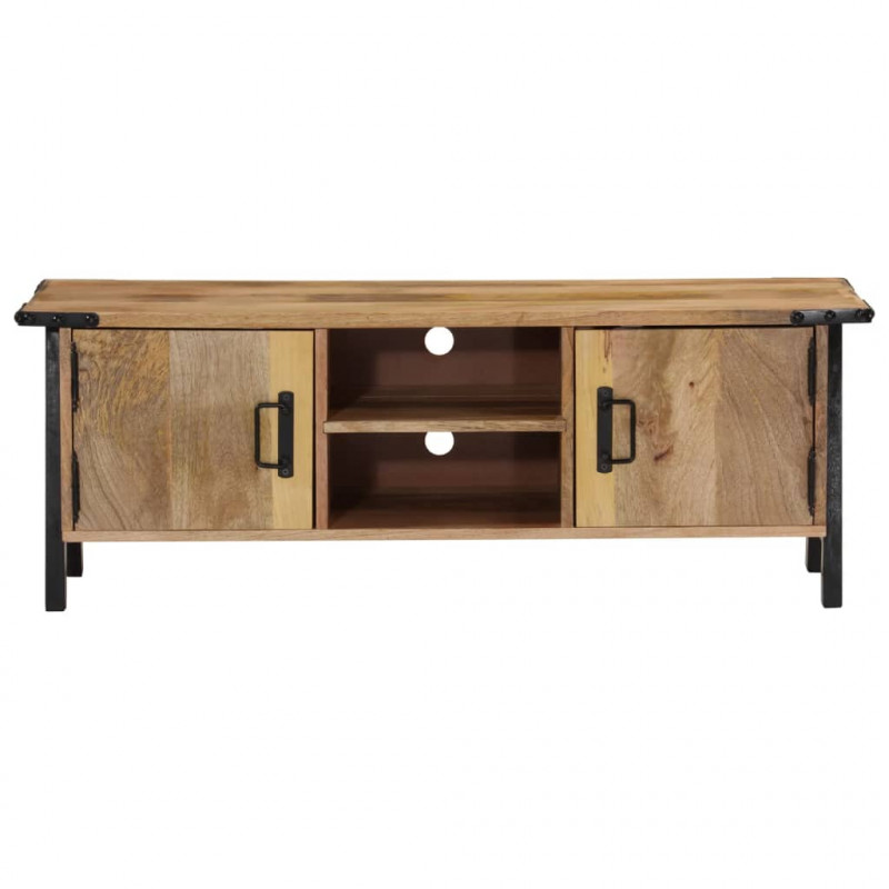 Szafka pod telewizor, 110x35x40 cm, lite drewno mango