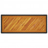 Stolik ogrodowy z drewnianym blatem, czarny, 100x40x75 cm