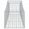 Kosze gabionowe, 2 szt, 200x50x40/60 cm, galwanizowane żelazo