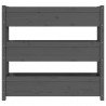 Donica, szara, 112x25x104,5 cm, lite drewno sosnowe