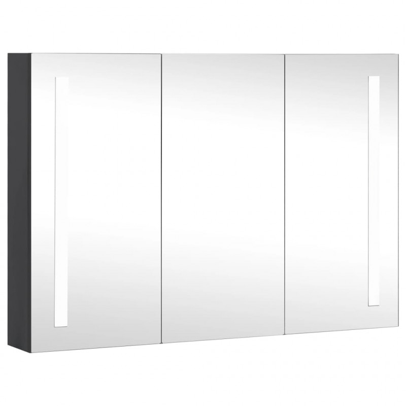 Szafka łazienkowa z lustrem i LED, 89x14x62 cm