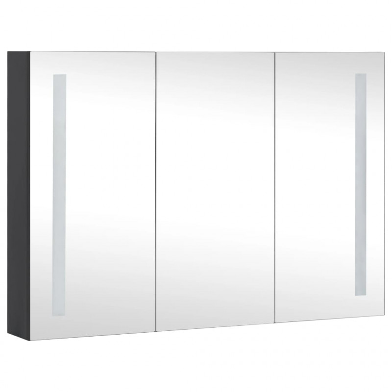 Szafka łazienkowa z lustrem i LED, 89x14x62 cm