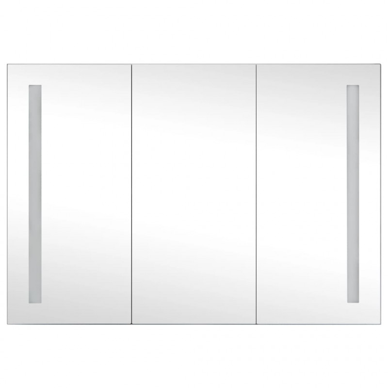 Szafka łazienkowa z lustrem i LED, 89x14x62 cm