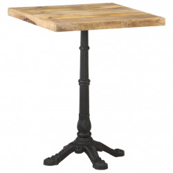 Stolik bistro, 60x60x77 cm, surowe drewno mango