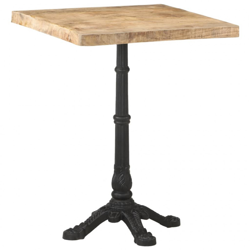 Stolik bistro, 60x60x77 cm, surowe drewno mango