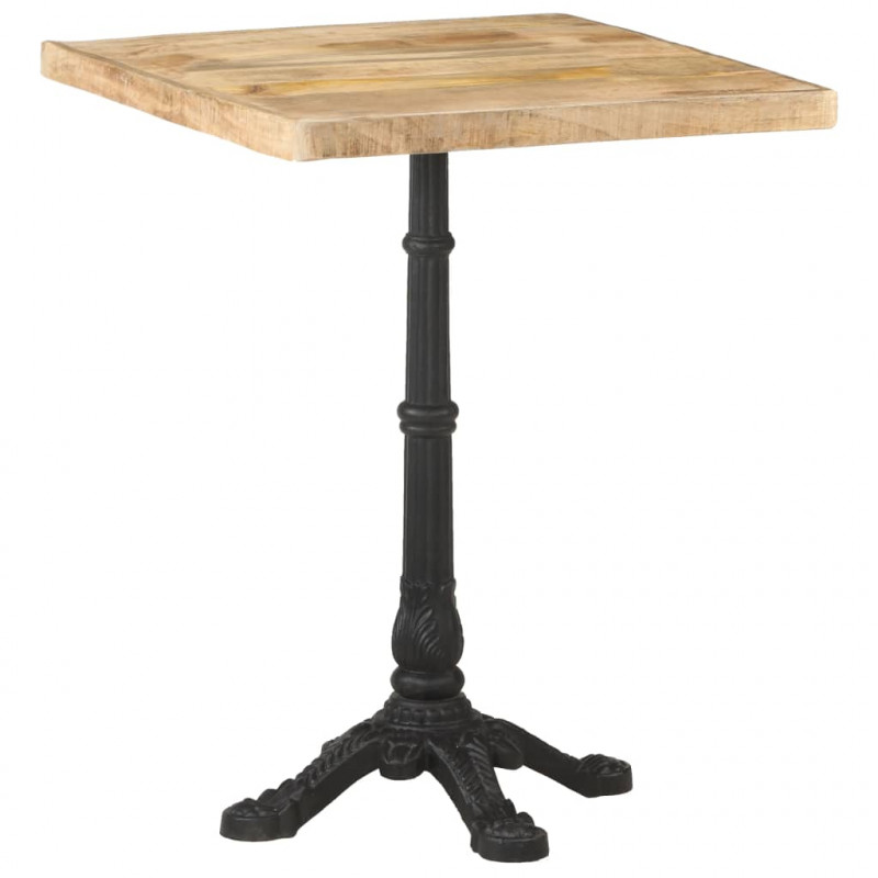 Stolik bistro, 60x60x77 cm, surowe drewno mango