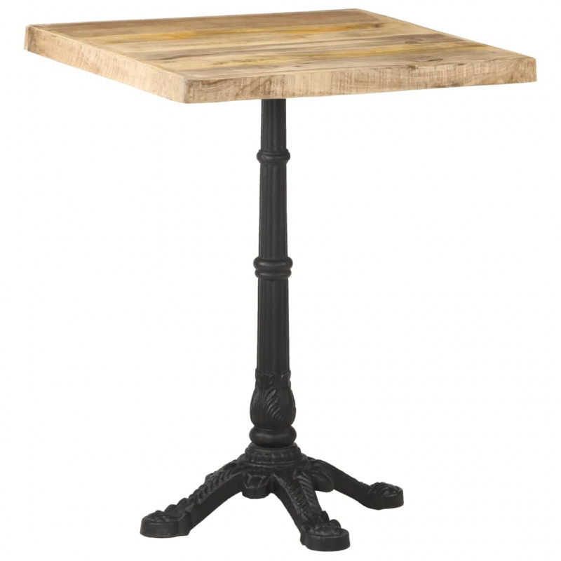 Stolik bistro, 60x60x77 cm, surowe drewno mango