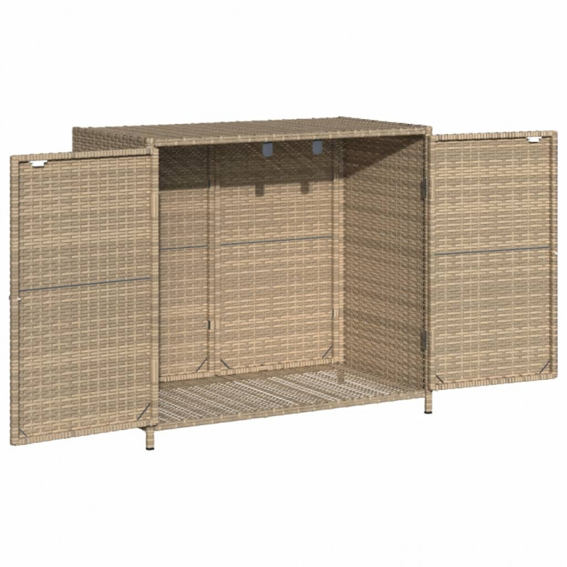 Szafka ogrodowa, beżowa, 83x45x76 cm, polirattan
