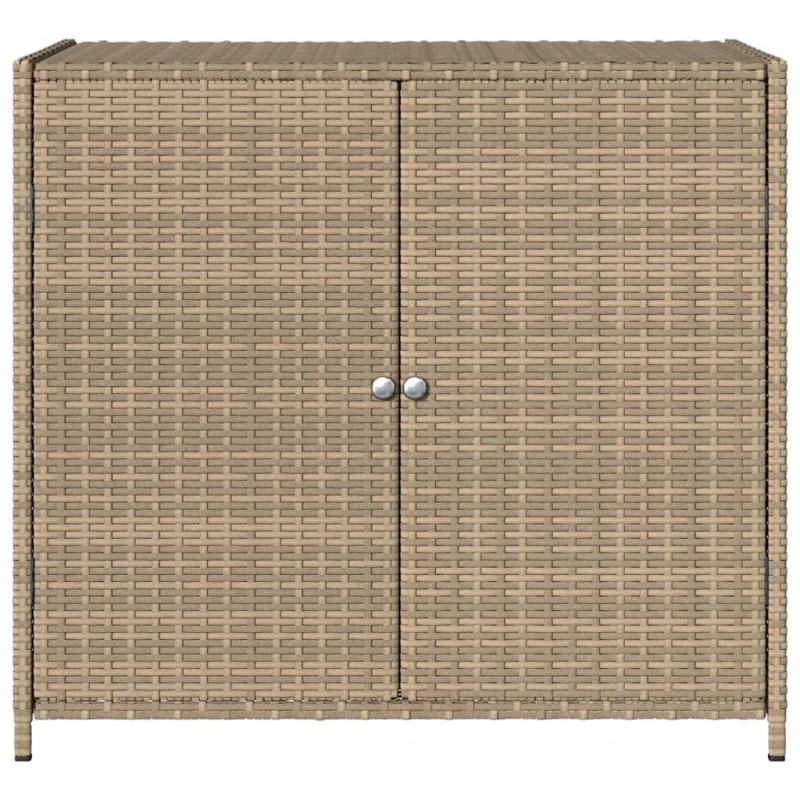 Szafka ogrodowa, beżowa, 83x45x76 cm, polirattan