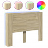Zagłówek z półką i LED, dąb sonoma, 140x16,5x103,5 cm