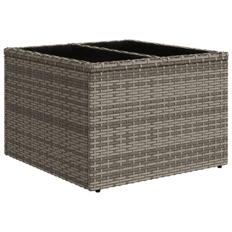 8-cz. zestaw mebli ogrodowych z poduszkami, szary, polirattan