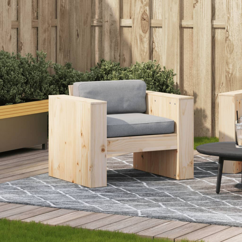 Fotel ogrodowy, 79x60x62 cm, lite drewno sosnowe