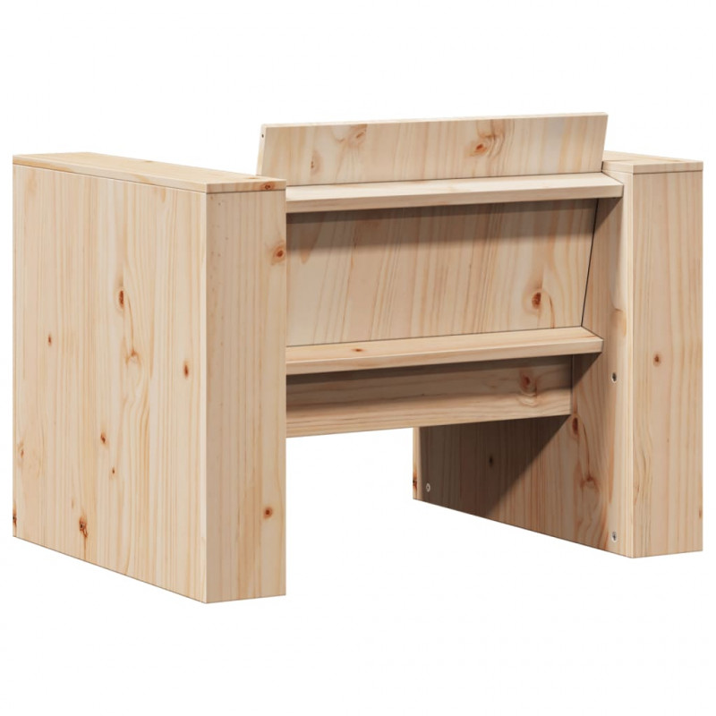 Fotel ogrodowy, 79x60x62 cm, lite drewno sosnowe
