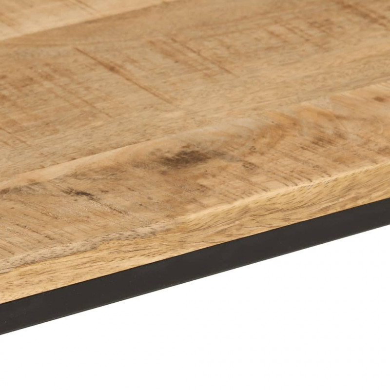 Stolik konsolowy, 90x30x75 cm, surowe drewno mango i żelazo