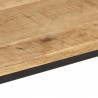 Stolik konsolowy, 90x30x75 cm, surowe drewno mango i żelazo