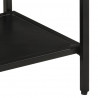 Stolik konsolowy, 90x30x75 cm, surowe drewno mango i żelazo