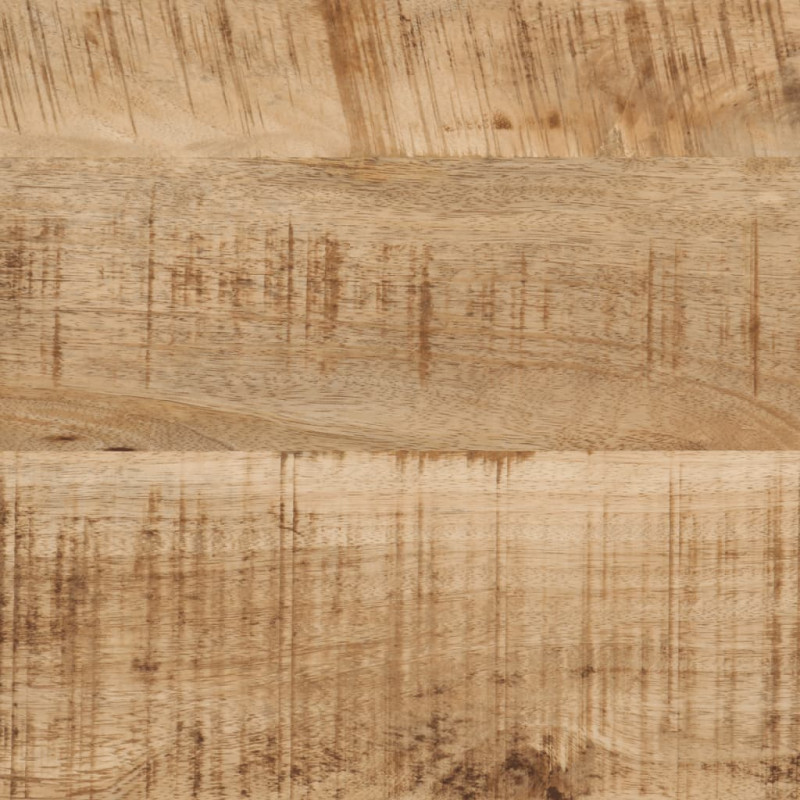 Stolik konsolowy, 90x30x75 cm, surowe drewno mango i żelazo