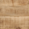 Stolik konsolowy, 90x30x75 cm, surowe drewno mango i żelazo