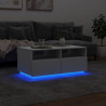 Stolik kawowy z podświetleniem LED, biały, 90x49x40 cm