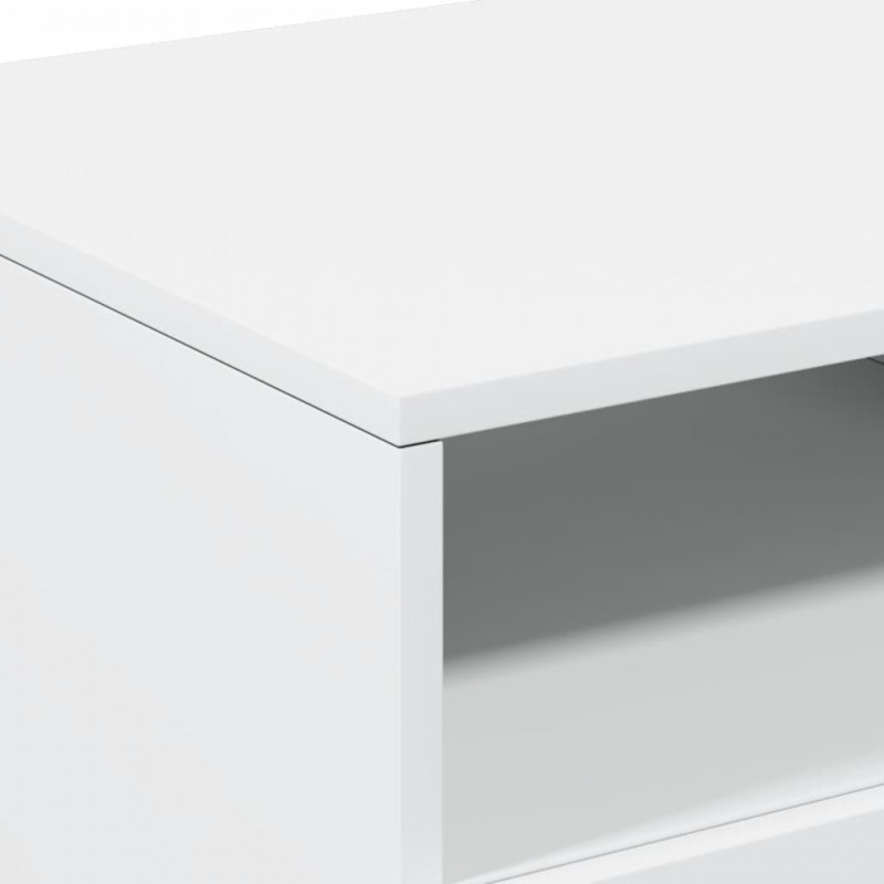 Stolik kawowy z podświetleniem LED, biały, 90x49x40 cm