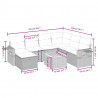 8-cz. zestaw mebli ogrodowych z poduszkami, szary, polirattan