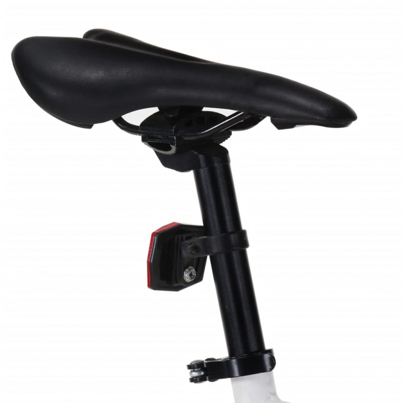 Rower single speed, biało-pomarańczowy, 700c, 55 cm