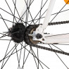 Rower single speed, biało-pomarańczowy, 700c, 55 cm
