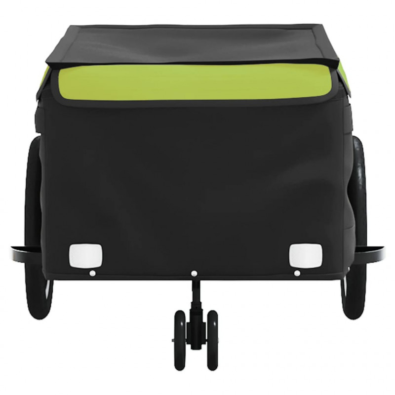 Przyczepka rowerowa, czarno-zielona, 45 kg, żelazo
