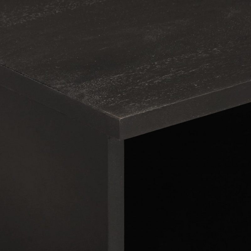 Szafka pod telewizor, czarna, 100x33x46 cm, lite drewno mango