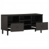 Szafka pod telewizor, czarna, 100x33x46 cm, lite drewno mango